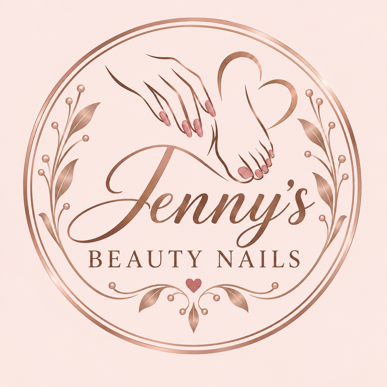 Jenny’s Beauty Nails Logo mit Hand und Fuss
